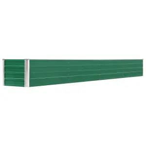 Berkfield Garden Raised Bed Galvanised Steel 320x40x45 cm Green