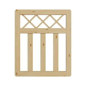 3x2.5ft Outdoor Cross Top Garden Wooden Gate Fence Patio Gate