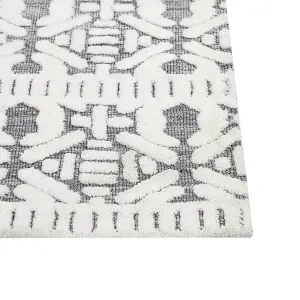 Area Rug 200 x 300 cm White and Grey SIBI