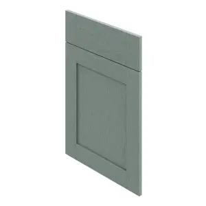 GoodHome Alpinia Painted Matt green wood effect Shaker Drawerline door & drawer front 500mm