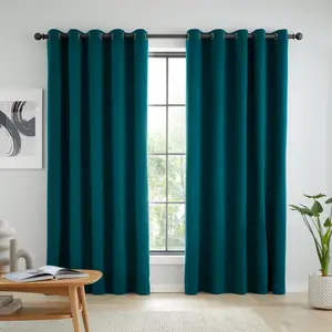 Wilson Blackout Thermal Curtains Green / 168cm Width x 213cm Drop