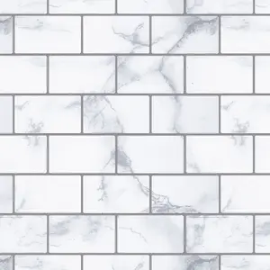 Wall Tile Marble Brick 30.5x30.5cm Grey 5 Tiles Per Pack