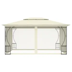 Berkfield Gazebo with Nets 300x400x265 cm Cream