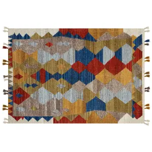 Wool Kilim Area Rug 160 x 230 cm Multicolour ARZAKAN