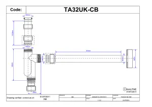 McAlpine TA32UK-CB Chrome Plated Basin Kit with Plastic Tubular Trap