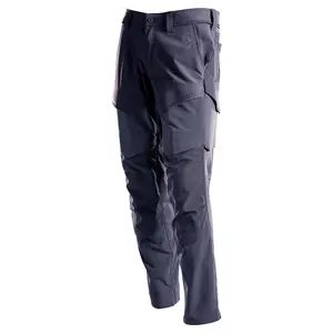 Mascot Customized Stretch Trousers with Kneepad Pockets - Dark Navy  (34.5) (Leg Length - Short)