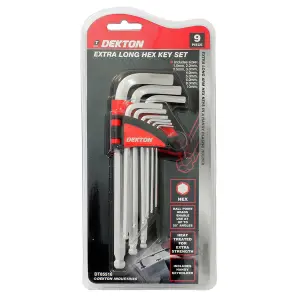 Dekton Long 9pc Ball End Hex Key Set  1.5mm-10mm