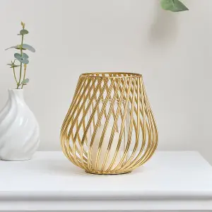 Melody Maison Gold Metal Wire Twist Candle Holder