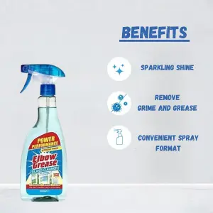 Elbow Grease Power Performance Streak Free Glass Cleaner 500ml