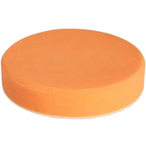 Buffer Pads - 5 polishing sponges 150 mm, medium-soft, M14 polishing wheel 150 mm - orange