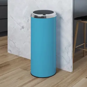 Inmotion 50L Blue Stainless Steel Kitchen Waste Dust Bin