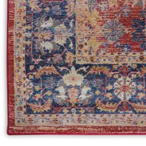 Red Traditional Persian Easy to Clean Floral Rug For Bedroom Dining Room Living Room -269cm X 361cm