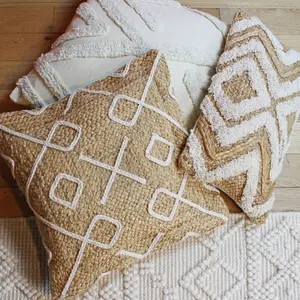 furn. Roolu Braided Jute Feather Filled Cushion