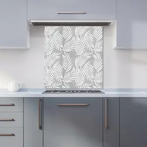 Palm Tree Leaves Premium Glass Kitchen Splashback W900mm x H650mm