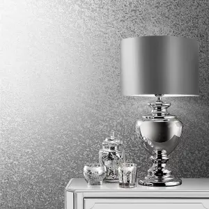 Muriva Silver Texture Metallic effect Embossed Wallpaper