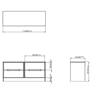 Nashville Ready assembled Grey 4 Drawer Bed box (H)521mm (W)1146mm (D)395mm