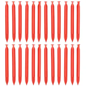 24pc Heavy Duty Plastic Tent Awnings Marquees Pegs For Camping 220mm Long