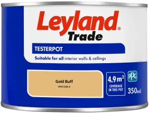 Leyland Trade Vinyl Matt Walls & Ceilings Emulsion Paint Gold Buff (PPG1208-4) 350ml Tester