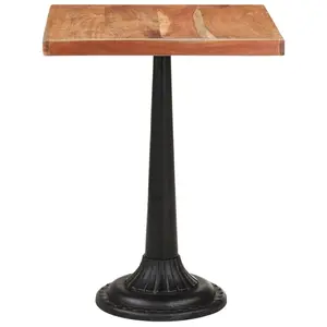 Akridge Solid Wood Top Metal Base Dining Table