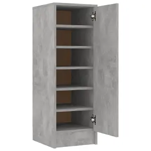 Berkfield Shoe Cabinet Concrete Grey 32x35x92 cm Engineered Wood