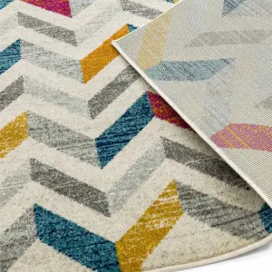 Multicolor Shades Geometric Modern Easy to Clean Rug For Dining Room -200cm X 290cm