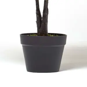 Homescapes Artificial Ficus Rubber Plant in Pot, 130 cm Tall