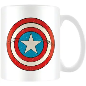 Marvel Shield Captain America Mug White/Red/Blue (One Size)