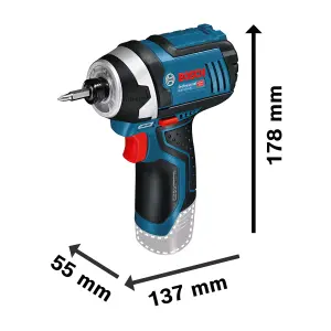 Bosch 12V Li-ion Cordless Drill driver & impact driver (2 x 2Ah) - GDR 12-105+GSB 12V