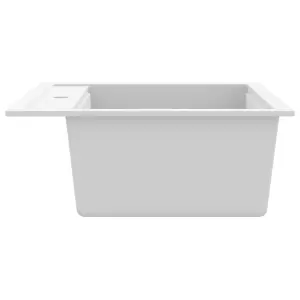 Berkfield Granite Kitchen Sink Single Basin White