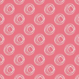 Salmon Squiggle Circles Vinyl Wrap For Furniture & Kitchen Worktops