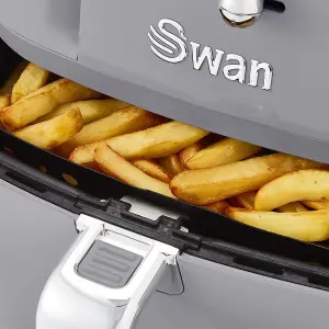 Swan 6L Retro Manual Air Fryer Grey