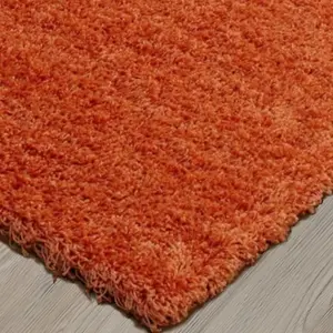 Luxurious Shaggy Rugs Soft Extra Thick Area Rugs Heavy 5cm Dense Pile for Living Room Bedroom Hallway (Orange, 80 x 150cm)