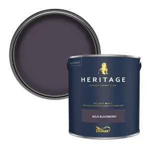 Dulux Trade Heritage Wild Blackberry Velvet matt Wall paint, 2.5L