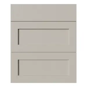 Tydeman Matt pebble Shaker 3 drawer cabinet front (H)720mm (W)597mm (T)20mm