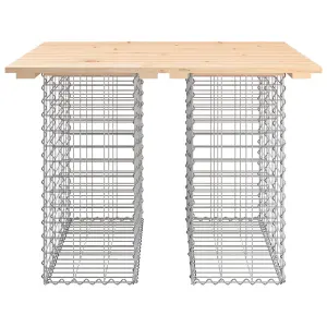 Berkfield Garden Bench Gabion Design 100x102x72 cm Solid Wood Pine