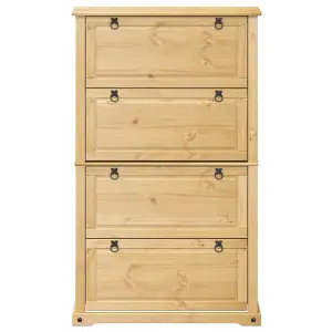 Shoe Cabinet Corona 99x32x163.5 cm Solid Wood Pine