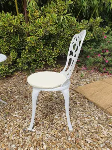 Grey Round Weave Hanging Chair - Cream Cushion