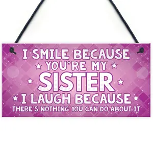 Funny Sister Plaque Gift For Sister Sign Funny Gift For Her Birthday Christmas Gift Keepsake