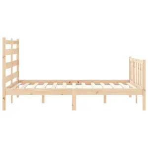 Berkfield Bed Frame with Headboard 120x200 cm Solid Wood