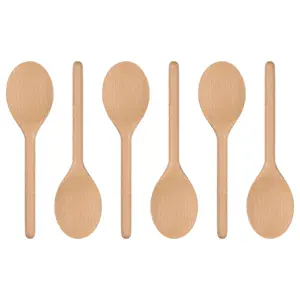 Argon Tableware Wooden Cooking Spoons - 20cm - Pack of 6