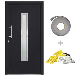 Fechteler Front Door Anthracite / Left Handing / 208cm H x 98cm W x 7cm D