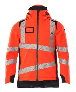 Mascot Accelerate Safe Lightweight Winter Jacket with CLIMascot - Hi-Vis Red/Dark Navy   (XXXX Large)