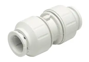 JG Speedfit PEM0415W White Push-fit Straight Connector (Dia)15mm, Pack of 10