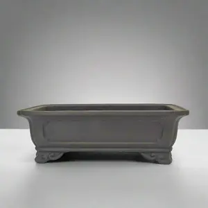 24cm Premium Unglazed Bonsai Pot - Rectangle - 24cm x 16cm x 8cm - Brown