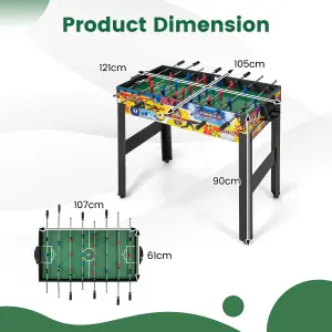 Costway 12-in-1 Combo Game Table Set Foosball Air Hockey Pool Ping Pong Shuffleboard