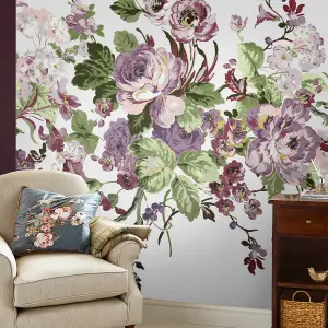 Laura Ashley Rosemore Purple Floral Matt Mural