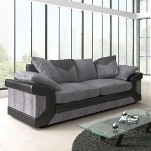 Black Dion Sofa Suite 2 Luxurious Comfort & Timeless Style