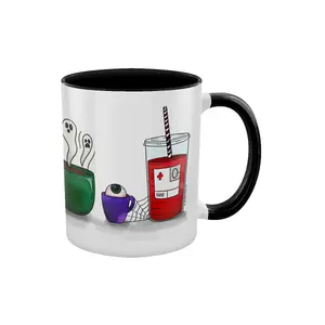 Grindstore Deadly Delights Inner Two Tone Mug White/Black (One Size)