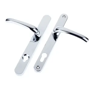 Yale Chrome effect Curved Lock Door handle (D)88mm