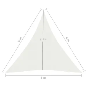 Berkfield Sunshade Sail 160 g/m2 White 5x6x6 m HDPE